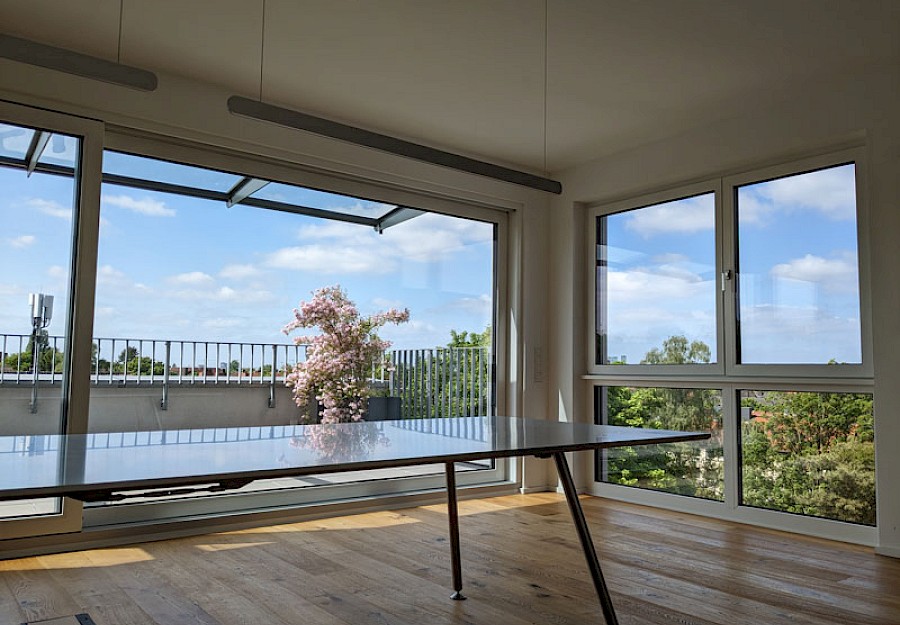 The meeting room in the Hamburg office