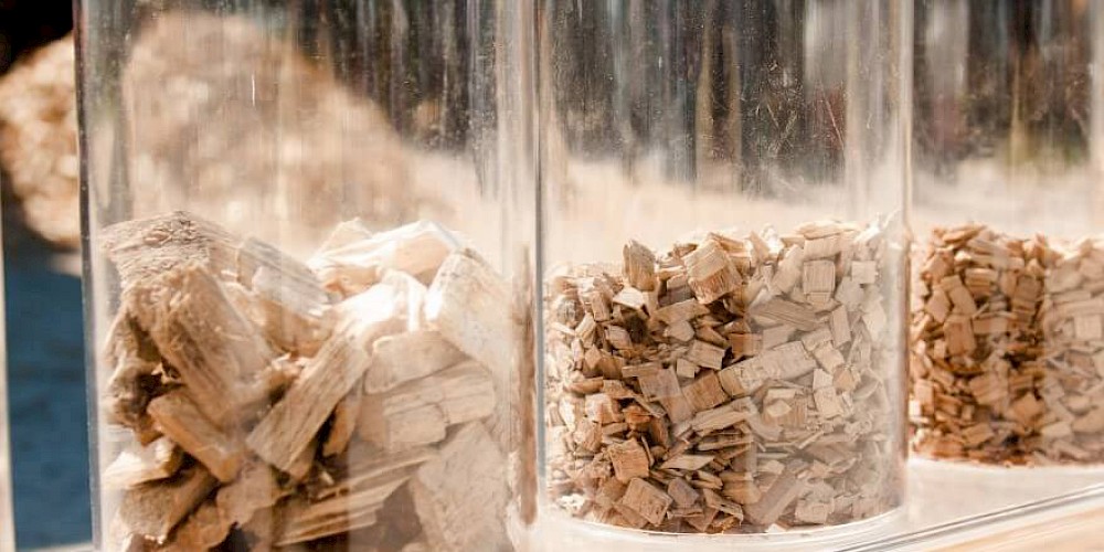 Biomasse die als Brennstoff für eine Biomasseanlage genutzt wird