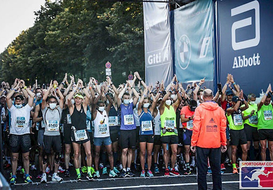 Berlin Marathon 2021 Startlinien Foto