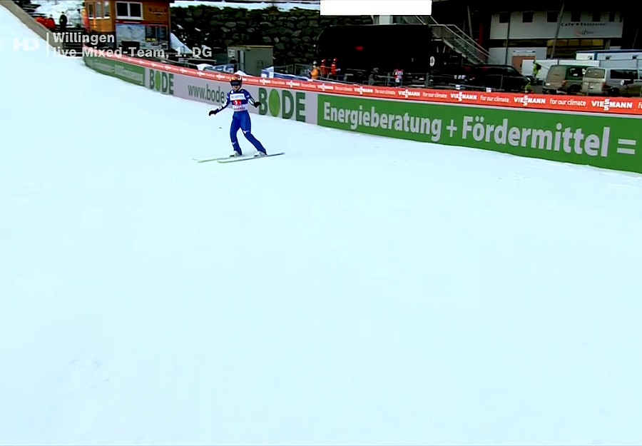 FIS Skisprung Worldcup in Willingen mit Bode Bandenwerbung