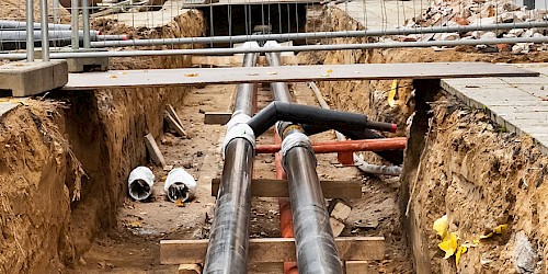 Anschluss an ein Nah- und Fernwärmenetz