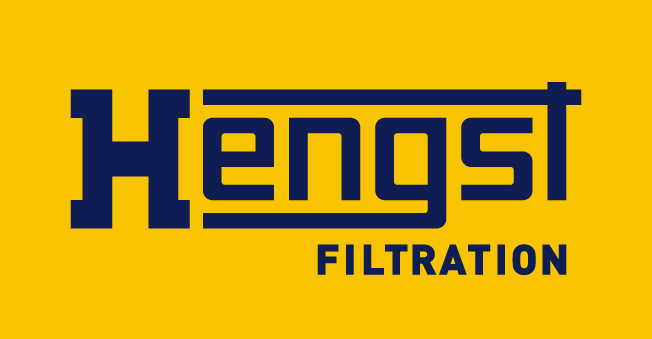 Das Logo der Hengst SE in blau und gelb