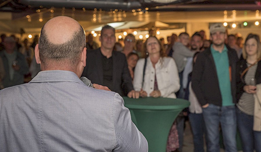 Ansprache vom Geschäftsführer Christian Bode beim Anheizfest im Sommer 2023
