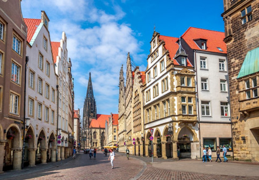 Die Einkaufsstraße von Münster