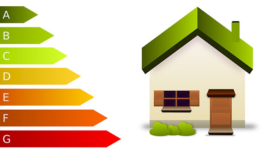 Energieverbrauch Grafik mit einem Haus