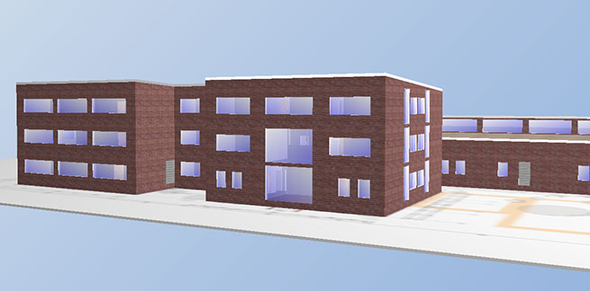 3D Modell von einem Gebäude