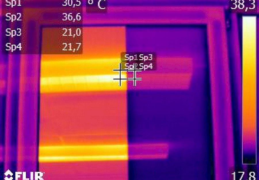 Messung von einer Wärmebildkamera