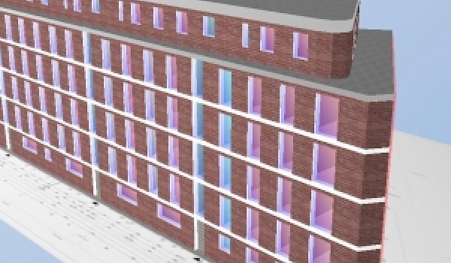 3D Modell eines Gebäudes