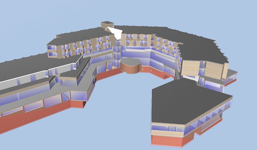 3D Modell eines Gebäudes
